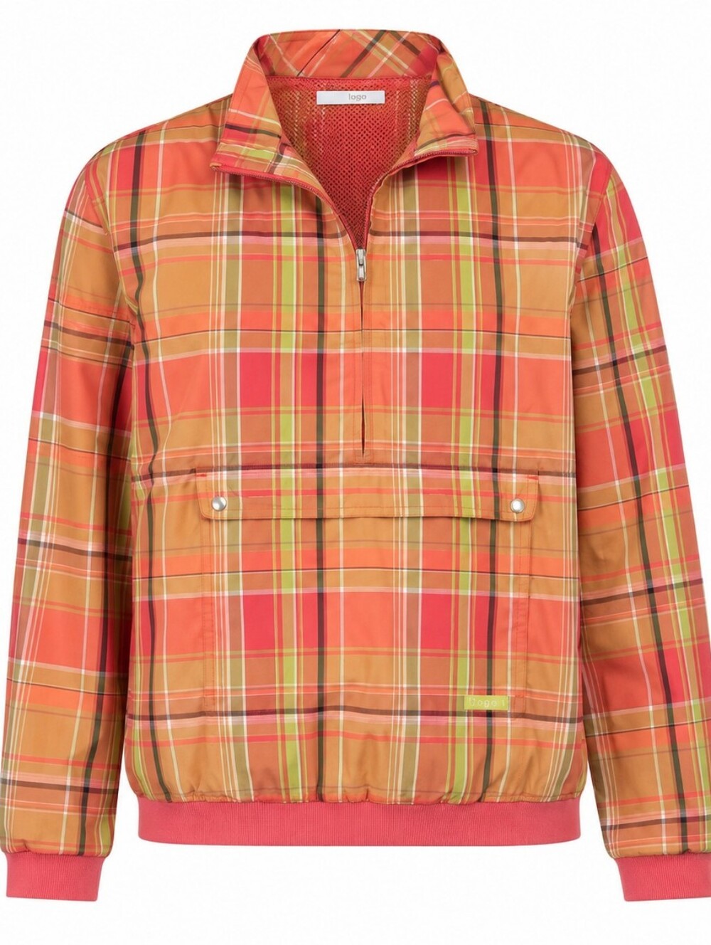 Lizgolf Coral Green Plain Half Zip Anorak Windbreaker Women Lightweight Jacket M
